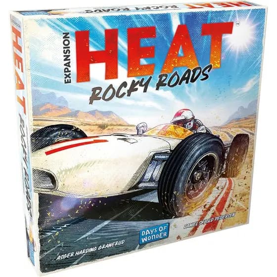 Asmodee Heat: Rocky Roads - Expansão para Jogo de Tabuleiro - 2 Novas Pistas, Temporada de Campeonato de 1966, Mecanismo