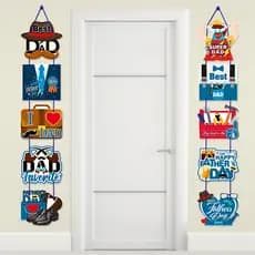 [Estoque pronto] Decoração do dia dos pais Porta Pendurada Banner feliz dia dos pais Layout de cena de feriado WJG