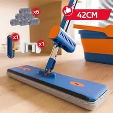 KIT 9 Conjunto De Esfregão E Balde Dobrável De Microfibra Com Raspador De Desaguamento
