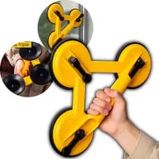 Ventosa De Tripla Sucção A Vácuo P/ Vidro Pisos Amarelo