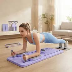 Prancha Extensora Dobravel Para Pilates Abdominal Multifuncional Treino Em Casa