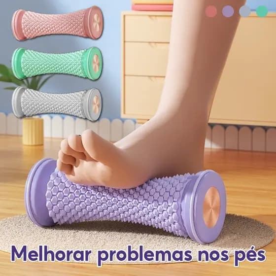 Massageador de Pés Rolo e Bola de Fáscia Plantar, Massagem Manual para Relaxamento Muscular