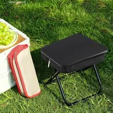 Banqueta Banquinho Dobrável Aço Carbono Camping C/ Bolsa Ziper adequada para pesca, praia e viagens