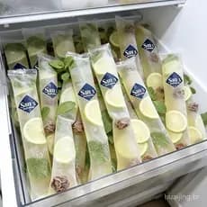Saco de gelo caseiro DIY, saco de gelo picado, forma para picolé, saco de gelo selado e reforçado, bastão de gelo VN7D