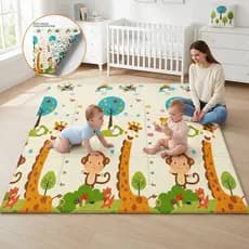 Tapete de Atividade para Bebê - Design Frente e Verso, Estimulação Visual, Conforto e Segurança