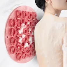 Tapete de silicone para banho | Esfoliante circular para costas e pés | Com ventosa para parede