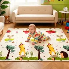 Tapete Infantil Atividade Bebê Dupla Face Emborrachado 180x200 Dobrável Portátil Impermeável