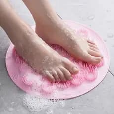 Tapete de banho para pés e costas,tapete de limpeza de massagem de silicone esfoliante