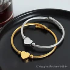 Kit de Pulseira Trançada de Aço Inoxidável para Mulheres em Formato Prateado