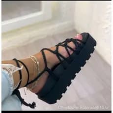 Sandália feminina estilo trator com plataforma Birken blogger Bel