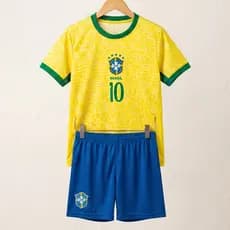conjunto infantil juvenil do Brasil amarelo do 04 ao 14 Envio 24H