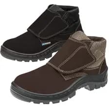Bota Botina Segurança Ocupacional Marluvas 50b26 Velcro Nobuck Bico PVC Solado Bidensidade com CA