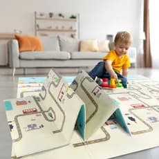 Tapete tatame Infantil 200cmx180cm x7mm Bebê Dupla Face Emborrachado