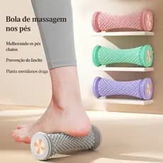 Massageador de Pés Rolo e Bola de Fáscia Plantar, Massagem Manual para Relaxamento Muscular