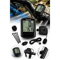 Ciclocomputador Digital Bike 15 Funções Com Fio High One Velocímetro Bicicleta Preto