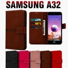 Capa Carteira Flip Galaxy Samsung A32 4G 5G Magnética Couro Porta Cartão Anti Impacto Suporte