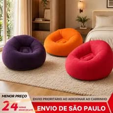BAIERDI Poltrona Puff de Tecido Agradável à Pele, Resistente e Versátil para Decoração de Ambientes Internos