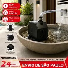 BAIERDI Bomba Submersa Baixo Ruído e Economia de Energia, Ideal para Aquários Domésticos, Fontes de Mesa e Jardins
