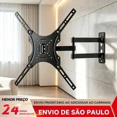 BAIERDI Suporte Articulado Telescópico para TV Salas Quartos Escritórios Multiuso