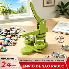 BAIERDI Kit Máquina de Fazer Bottons 32/44/58mm + 400 Peças Completas para Artesanato