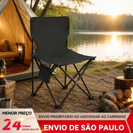 BAIERDI Cadeira de Exterior Leve Dobrável com Tecido Impermeável Fácil de Limpar e Armazenar
