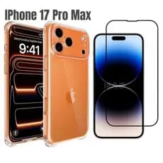 Capinha Transparente Com Película Para Iphone 17 Pro Max