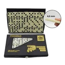Jogo de Dominó Profissional de Osso com Estojo – Material Resistente