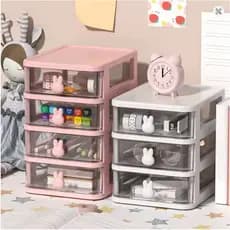 Organizador de Mesa com 4 Gavetas Porta Treco Caneta Maquiagem Escritório Multiuso
