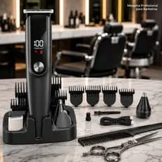 Máquina de Corte de Cabelo Resistente Design Ergonômico Silencioso para Todos os Idades