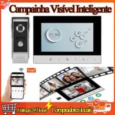 Campainha visível inteligente 100 metros distância Sistema de comunicação Segurança doméstica multifuncional impermeável
