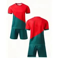 LIQUIDAÇAO Kit Futebol Infantil Nº10 POR7UGAL TRADICIONAL Camisa Short Menino Para Atividades