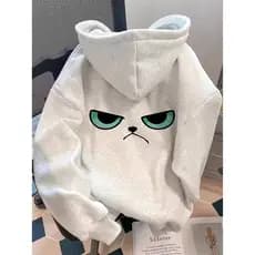 Casaco Moletom Tipo Canguru com Gorro Ideal para Inverno Frio Estampado Blusa Capuz Toca Confortável Promoção Oferta