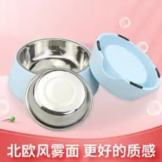 Tigela para cães, suprimentos para animais de estimação, tigela para gatos, aço inoxidável, tigela redonda para comida d
