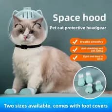 Gato chapelaria anti-lamber anti-mordida luta em forma de bola coleira de gato anti-risco colar espaço para animais de e