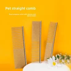 Suprimentos para animais de estimação gato cão pente gato cão limpeza aliciamento galvanoplastia aço inoxidável atado pe