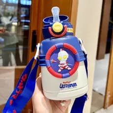 Crianças copo de água isolado menino bebê garrafa de água escola copo de palha especial resistente a choques 316 grau al