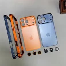 3-Em-1 Capa De Telefone Change 17 Pro Max Metal Frame Capinha iPhone 17 pro max celular 16promax 15 14 13 12Pro Para De
