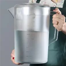 Pote de gravata acrílico resistente ao calor chá garrafa de água gelo copo de medição de cor de chá Super grande capacid