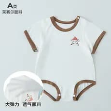 Bebê verão fino de manga curta macacão bebê gelo seda resfriamento Bodysuit bebê Ultra-fino macacão pijamas macacão