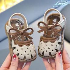 Sandálias femininas para bebês, verão, meninas, plástico, anti-urina, sola macia, antiderrapante, médio, pequeno, sandál
