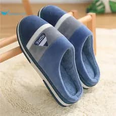 Chinelos de algodão masculino inverno casa quente interior antiderrapante quente pelúcia casa outono inverno chinelos ma