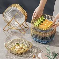 Prato de frutas doméstico sala de estar mesa de centro luz luxo High-End doces lanche prato lanche colocação prato de cr