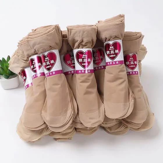 Meias curtas femininas meias verão estilo fino Anti-Snagging cor de carne meias curtas de aço resistentes ao desgaste má