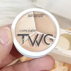 TWG capa olheiras manchas marcas de Acne corretivo facial paleta Tricolor corretivo corretivo corretivo sem pó colando f