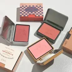 Caixa de lata retrô Blush Mouse estilo Anime estudante Pseudo-maquiagem baixa saturação pó cinza Rouge