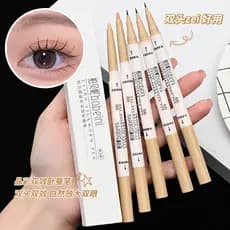 Cor duplo efeito deitado bicho da seda caneta olho rosto sob caneta destaque brilho contorno sombra caneta fosco Natural