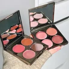 HERORANGE ~ Suave Brilhante Quatro Cores Blush Paleta Cor Natural Nu Maquiagem Fosco Creme Multiuso Feminino Reparação R