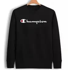 Moletom Gola Redonda Champion Logo Manga Blusa De Frio Premium Unisex