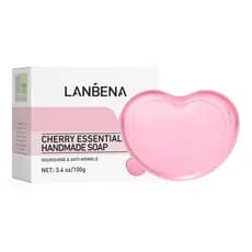 LANBENA Cherry Essential Oil Handmade Soap Deep Cleaning Nourishing skin Beauty Skincare 100g