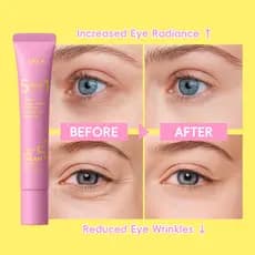 LAIKOU Creme para Olhos 5 em 1 Glow Up Super com Vitamina C, Peptídeos de Colágeno, Suaviza e Tonifica, Nutre a Pele 20g